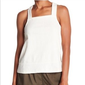 Madewell textured knit apron tank cream